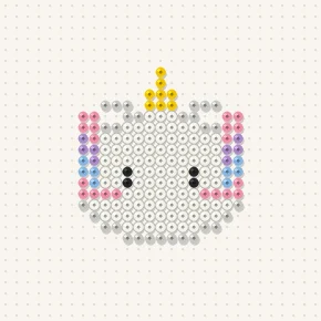 Modèle perle à repasser licorne kawaii