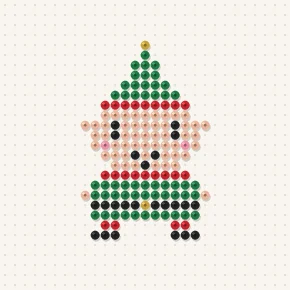 Modèle perle à repasser lutin de noël