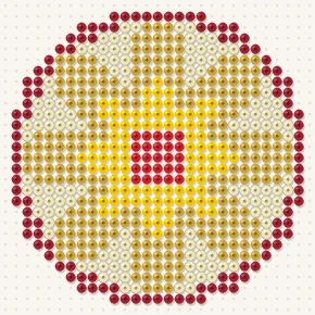 Modèle perle à repasser mandala étoile
