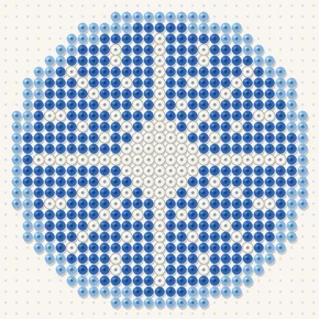 Modèle perle à repasser mandala flocon