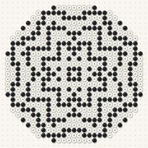Modèle perle à repasser mandala noir et blanc