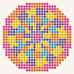 Modèle perle à repasser mandala kaléidoscope