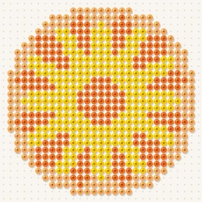 Modèle perle à repasser mandala soleil