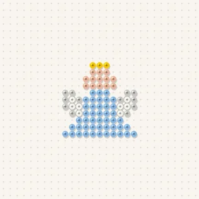 Modèle perle à repasser mini ange de noël