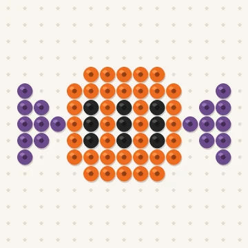 Petit modèle de perles à repasser mini bonbon d'halloween, 15 × 15 perles