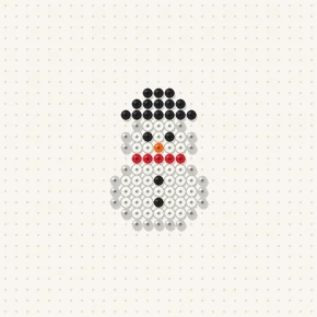 Modèle perle à repasser mini bonhomme de neige