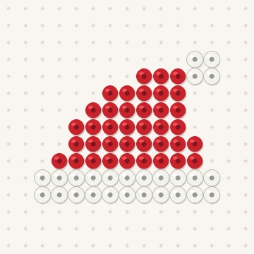 Petit modèle de perles à repasser mini bonnet de noël, 15 × 15 perles