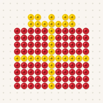 Petit modèle de perles à repasser mini cadeau, 15 × 15 perles