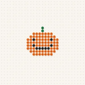 Modèle perle à repasser mini citrouille