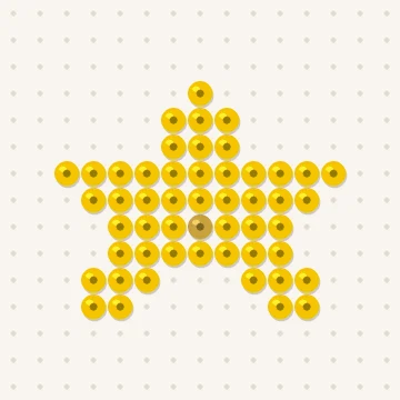 Petit modèle de perles à repasser mini étoile de noël, 15 × 15 perles