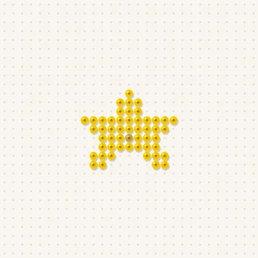 Modèle perle à repasser mini étoile de noël
