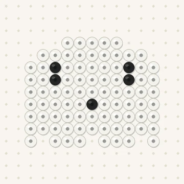 Petit modèle de perles à repasser mini fantôme, 15 × 15 perles