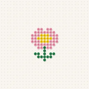 Modèle perle à repasser mini fleur