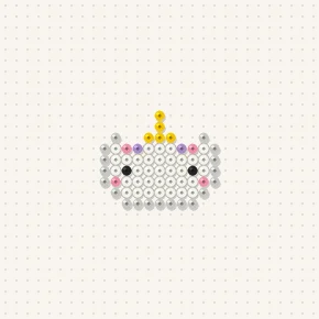 Modèle perle à repasser mini licorne