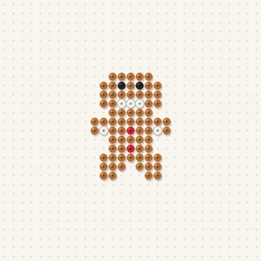 Modèle perle à repasser mini bonhomme pain d'épices