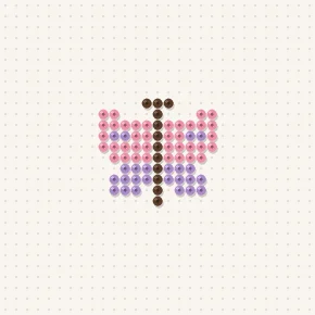 Modèle perle à repasser mini papillon
