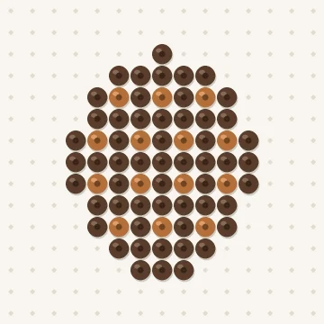 Petit modèle de perles à repasser mini pomme de pin, 15 × 15 perles