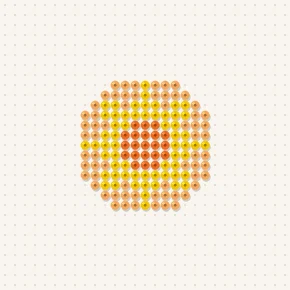Modèle perle à repasser mini rosace soleil