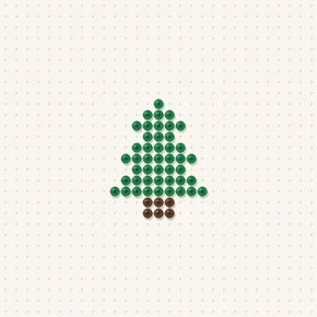 Modèle perle à repasser mini sapin facile