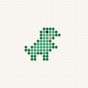Modèle perle à repasser mini t-rex