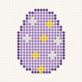 Modèle perle à repasser œuf de pâques à pois