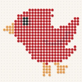 Modèle perle à repasser oiseau