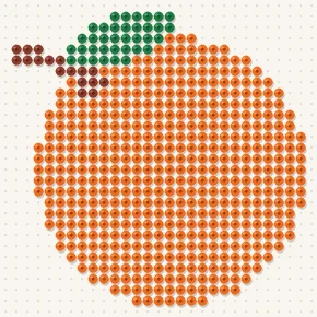 Modèle perle à repasser orange