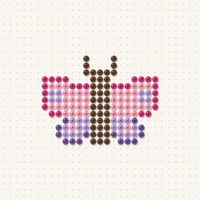 Modèle perle à repasser papillon kawaii