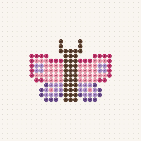 Modèle de perles à repasser papillon kawaii sur une plaque de 29 × 29