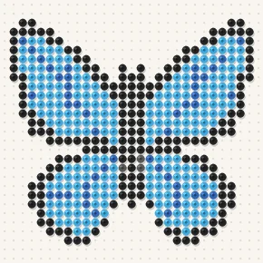 Modèle perle à repasser papillon