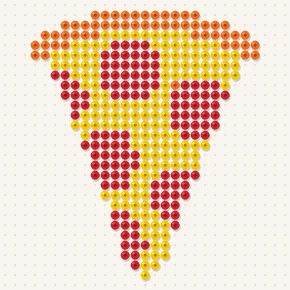 Modèle perle à repasser part de pizza