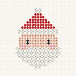 Modèle perle à repasser père noël kawaii