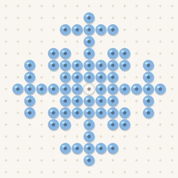 Petit modèle de perles à repasser petit flocon de neige, 15 × 15 perles