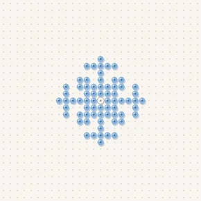 Modèle perle à repasser petit flocon de neige