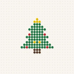Modèle perle à repasser petit sapin de noël