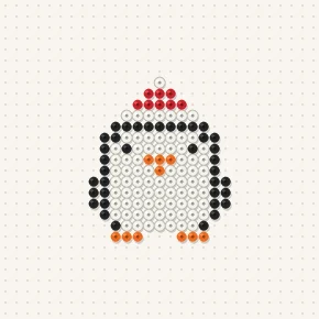 Modèle perle à repasser pingouin à bonnet