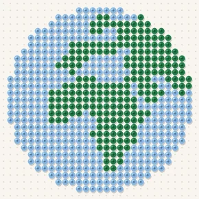 Modèle perle à repasser planète terre