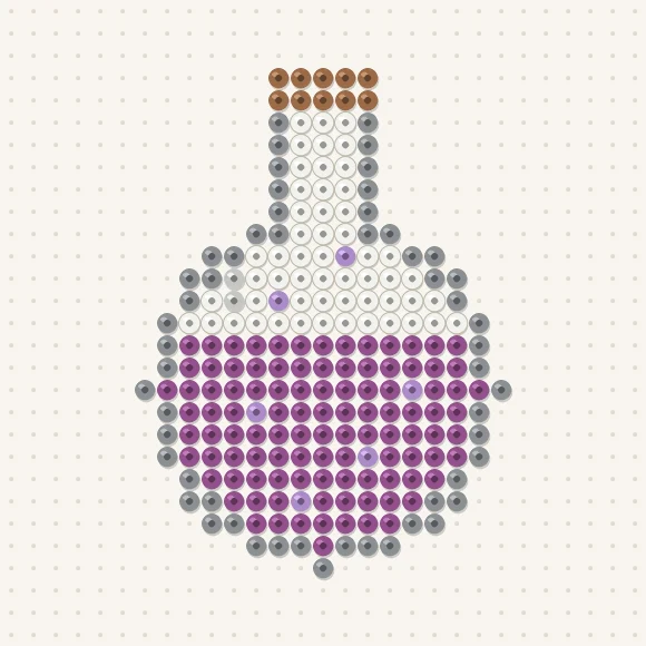 Modèle de perles à repasser potion magique sur une plaque de 29 × 29