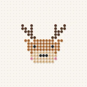Modèle perle à repasser renne de noël
