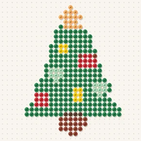 Modèle perle à repasser sapin de noël