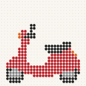 Modèle perle à repasser scooter