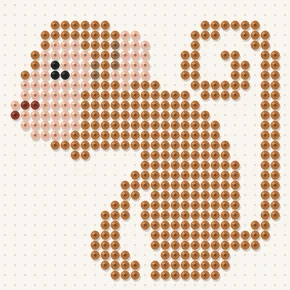 Modèle perle à repasser singe