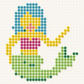 Modèle perle à repasser sirène