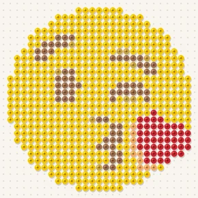 Modèle perle à repasser smiley bisou