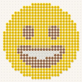 Modèle perle à repasser smiley content