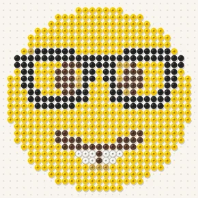 Modèle perle à repasser smiley intello