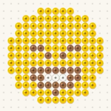 Petit modèle de perles à repasser smiley qui rit, 15 × 15 perles
