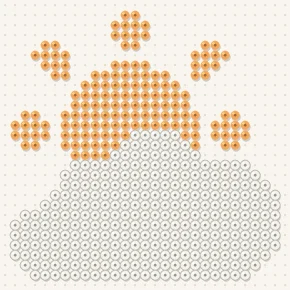 Modèle perle à repasser soleil et nuage