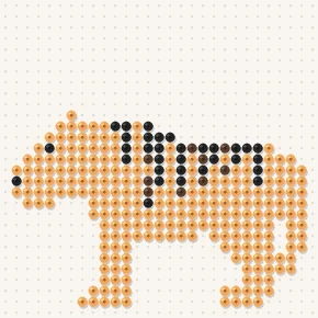 Modèle perle à repasser tigre