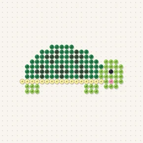Modèle perle à repasser tortue kawaii